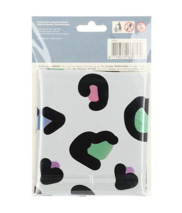 Folieballon Cijfer 9 Wit Met Panterprint (86cm)