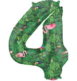 Folieballon Cijfer 4 Jungle Print (86cm)