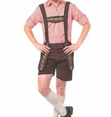 Lederhose kort donkerbruin Pato