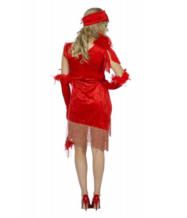 Jaren 20 kostuum rood de luxe