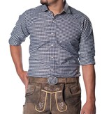 Trachtenhemd Leopold Zwart Geblokt