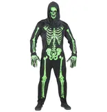 Groen Neon Skelet Kostuum Volwassenen