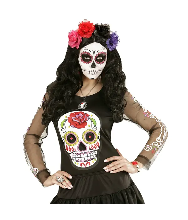 Rode Roos Haarclip met glitters