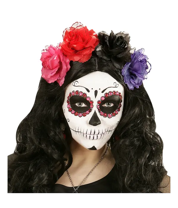 Rode Roos Haarclip met glitters