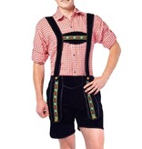 Lederhose Johann Zwart Kort