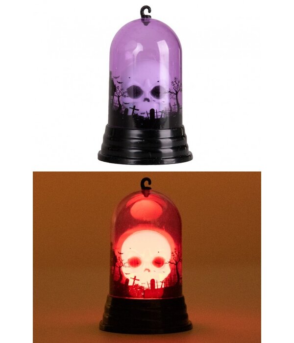 Halloween Deco Doodshoofd in Kandelaar + licht