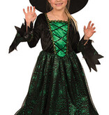 Heksenjurk Kind Groen Premium + Hoed