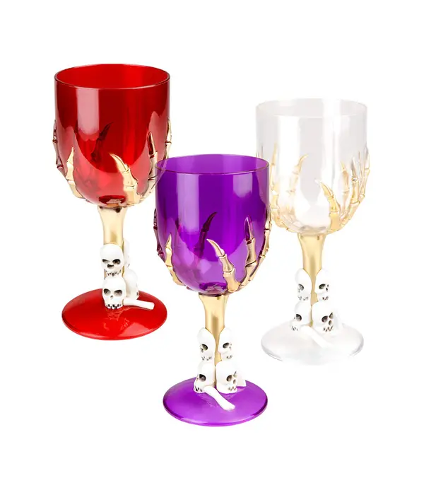 Gothic Skull Halloween Wijnglas