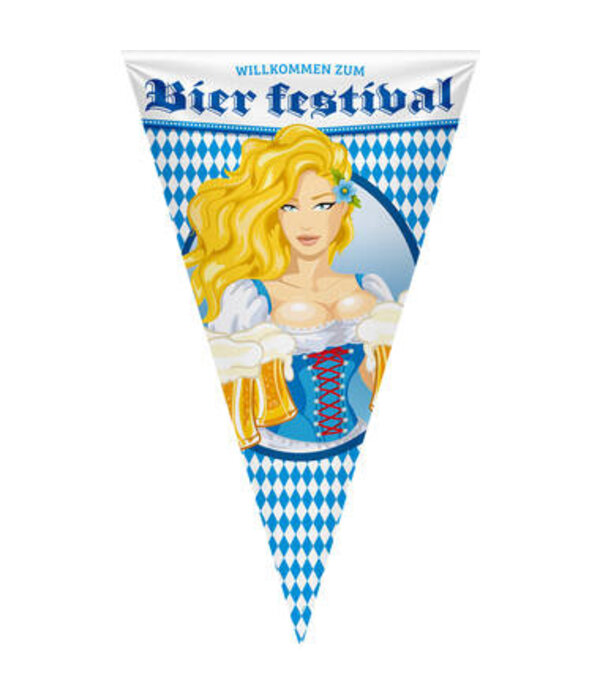 Oktoberfest Bierpullen Mega Vlag - 90x150cm