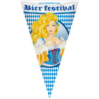 Oktoberfest Bierpullen Mega Vlag - 90x150cm afbeelding