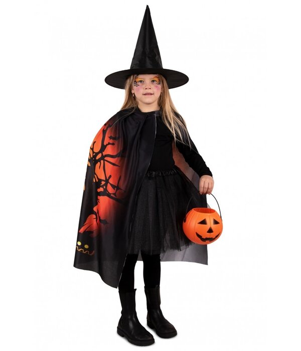 Spooky Halloween Cape Kind met Hoed