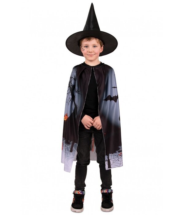 Bloody Halloween Cape Kind met Hoed