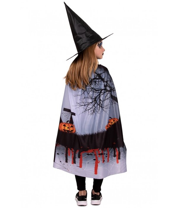 Bloody Halloween Cape Kind met Hoed