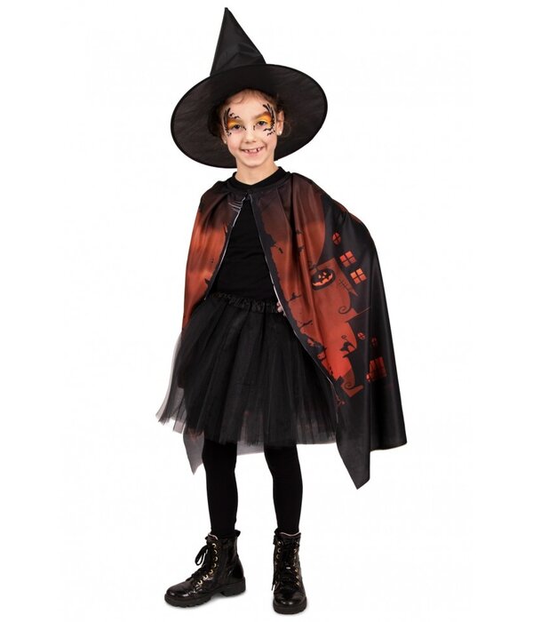 Happy Halloween Cape Kind met Hoed