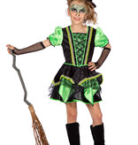 Jurkje Heks Groen Kind Kort Luxe