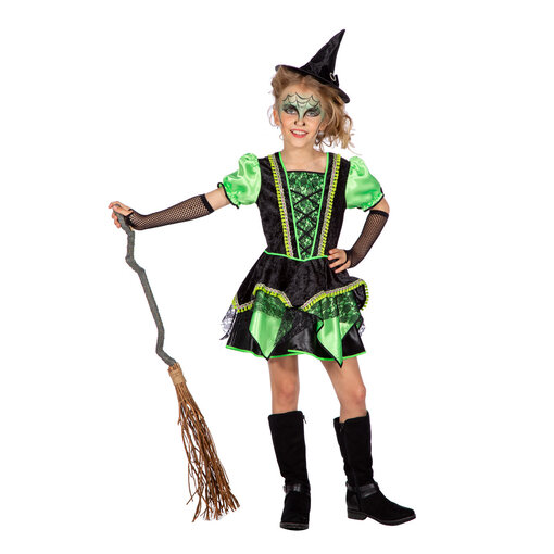 Jurkje Heks Groen Kind Kort Luxe
