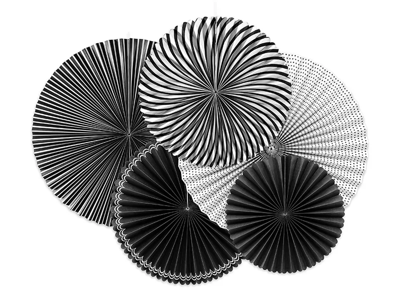 Decoratieve Rozetten Black & White 5-delig afbeelding