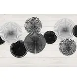 Decoratieve Rozetten Black & White 5-delig