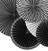 Decoratieve Rozetten Black & White 5-delig