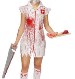 Kostuum Zombie nurse 4-delig