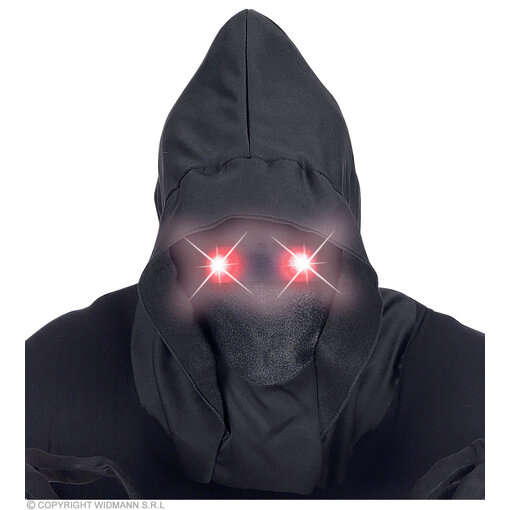 Gezichtsmasker Met Kap En Lichtgevende Rode Ogen