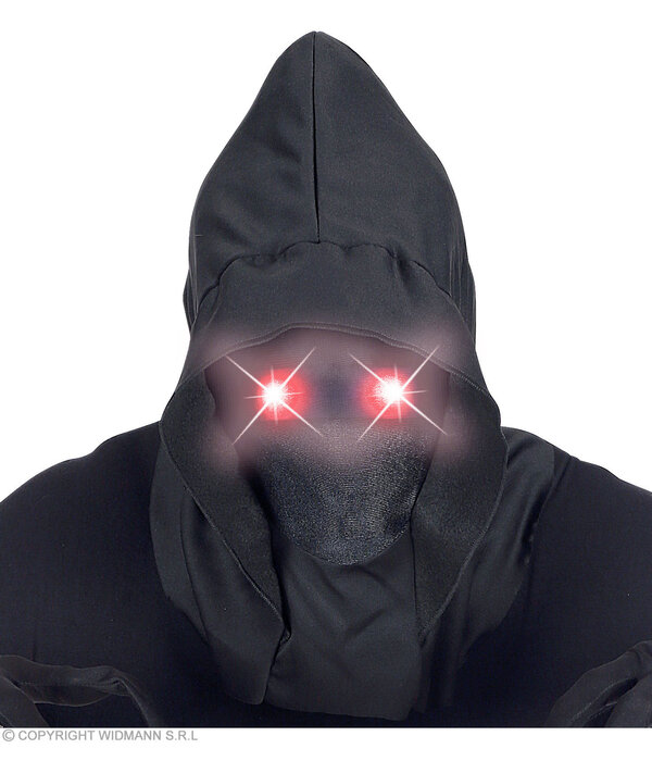 Gezichtsmasker Met Kap En Lichtgevende Rode Ogen