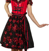Tiroler Jurk Dirndl Rood/Zwart Edelweiss Deluxe