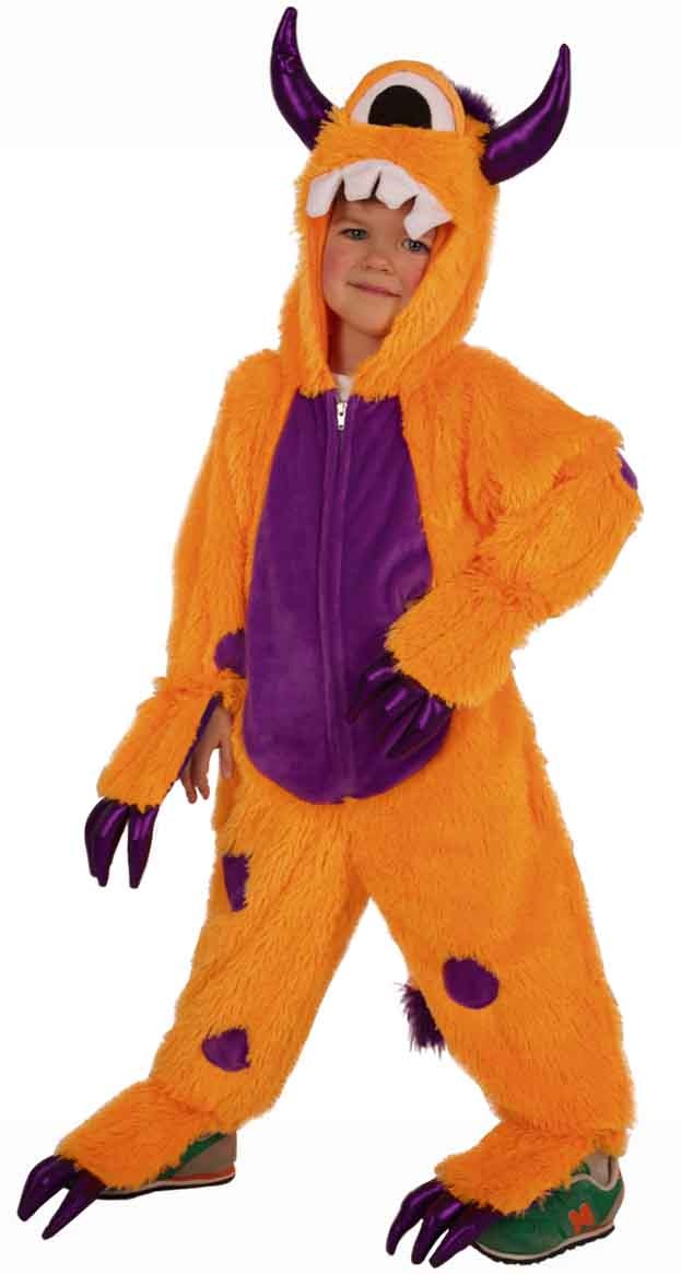 Oranje monster pakje kind afbeelding