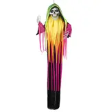 Hangdecoratie Flying neon reaper (120cm)