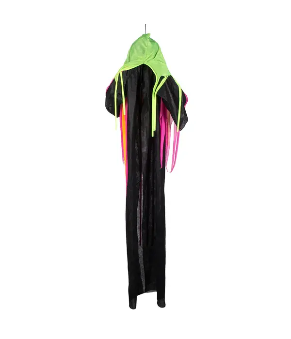 Hangdecoratie Flying neon reaper (120cm)