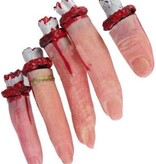 Bloederige Nep Vingers Halloween (5st)