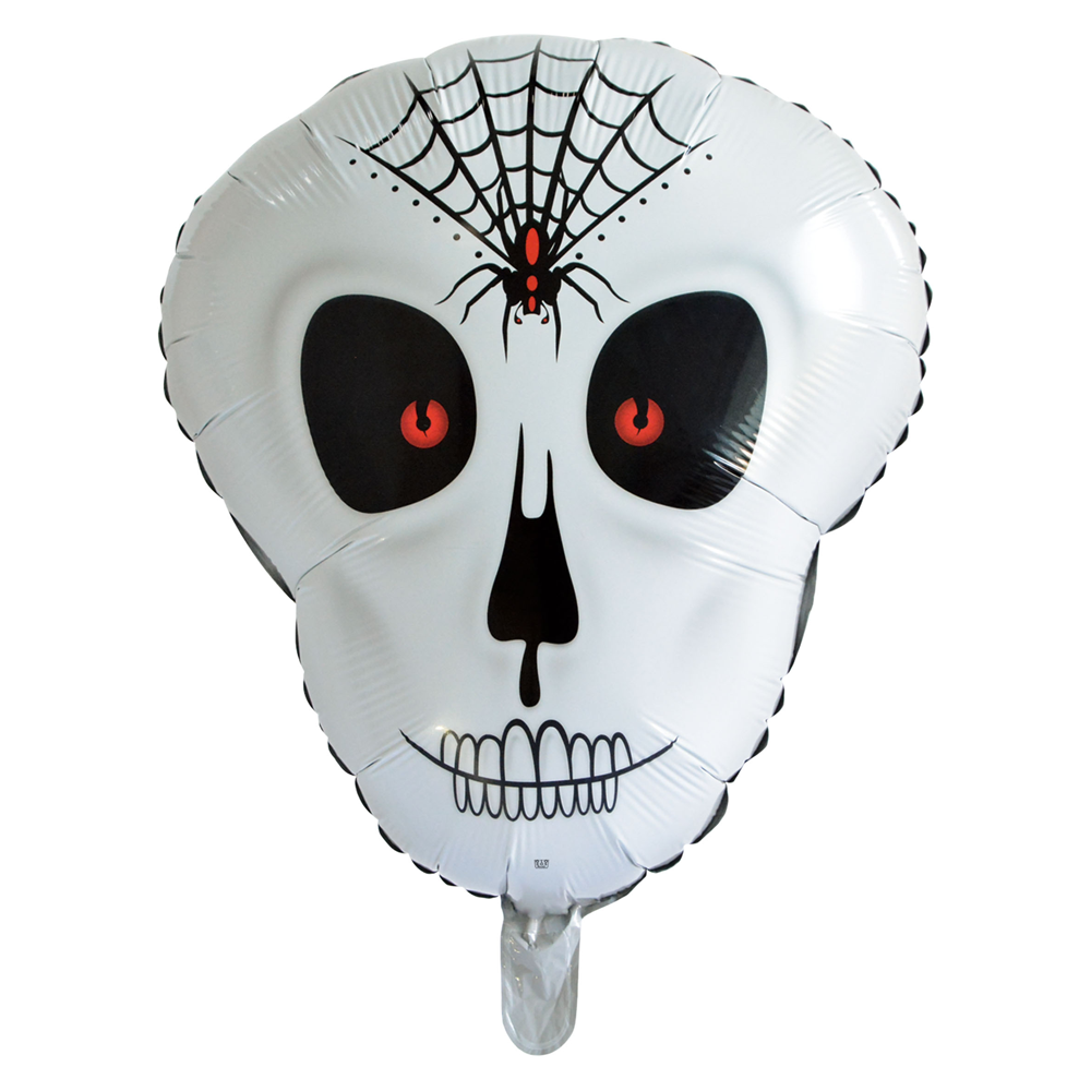 Folieballon Schedel Halloween (50x62cm) afbeelding