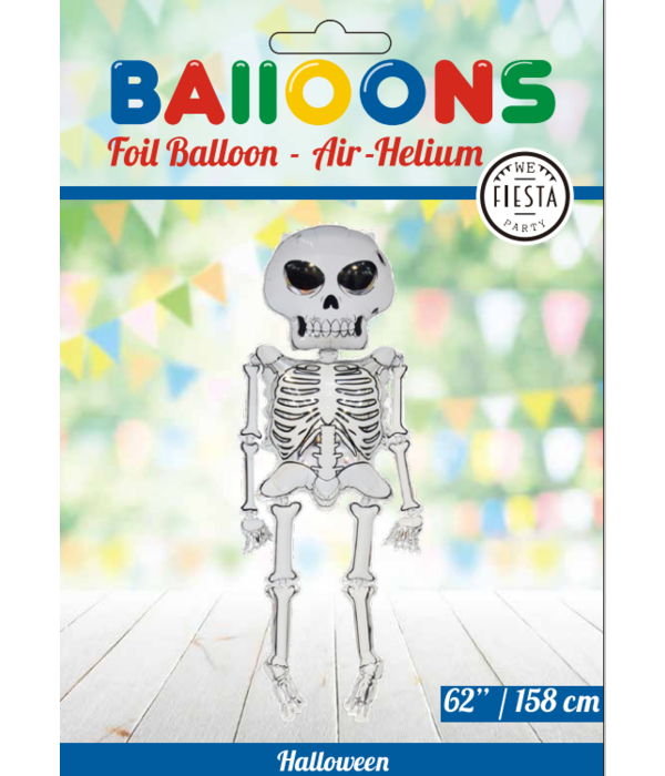 Mega Folieballon Skeleton Halloween (158cm)