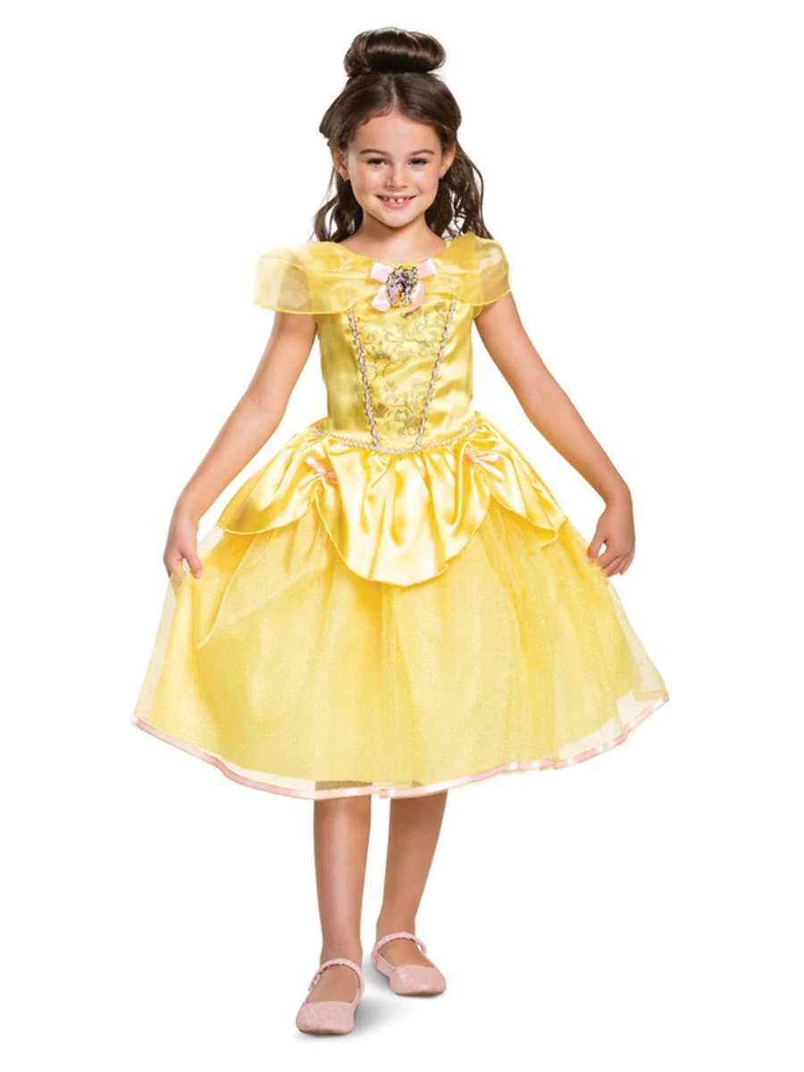 Smiffy's - Belle & Het Beest Kostuum - Disney Beauty And The Beast Belle Deluxe Gele Prinses - Meisje - geel - Large - Carnavalskleding - Verkleedkleding