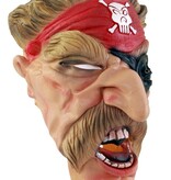 Masker halloween piraat + snor foam
