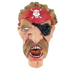 Masker halloween piraat + snor foam