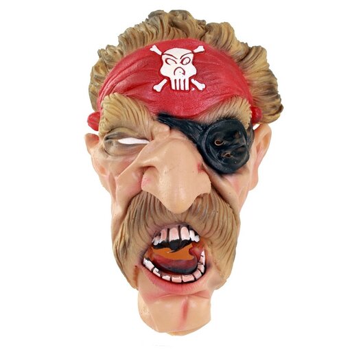 Masker halloween piraat + snor foam