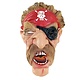Masker halloween piraat + snor foam