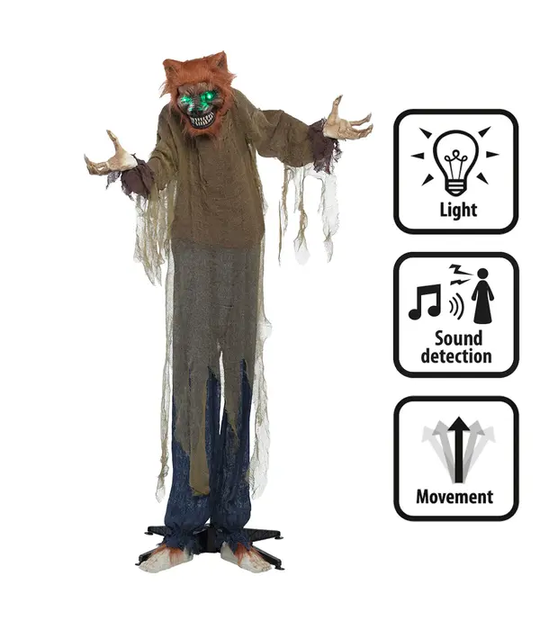 Staande decoratie Gemene wolf (160 cm)