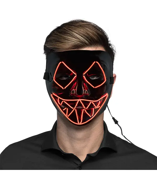 Halloween LED masker Killer Smile Rood