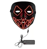 Halloween LED masker Killer Smile Rood