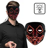Halloween LED masker Killer Smile Rood