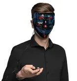 Halloween LED Masker Killer Smile Blauw