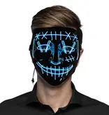 Halloween LED Masker Killer Smile Blauw