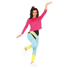 80's Sportoutfit Kostuum Vrouw Sandra