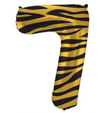 Folieballon Cijfer 7 Tijger Chic (86cm)