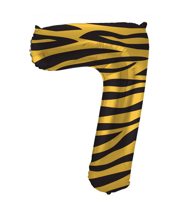 Folieballon Cijfer 7 Tijger Chic (86cm)