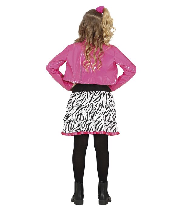 Rock Star Disco Outfit Kind Roze/Zwart