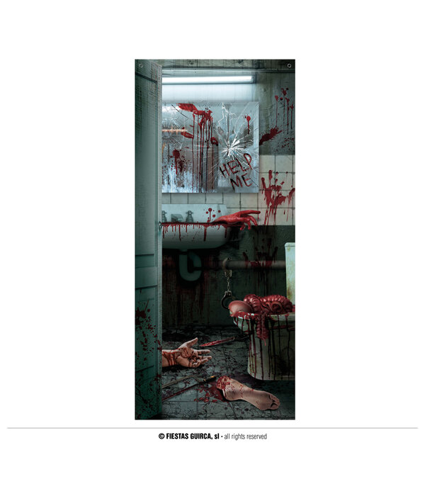 Bloody Deur Banner Ledematen 80x180cm