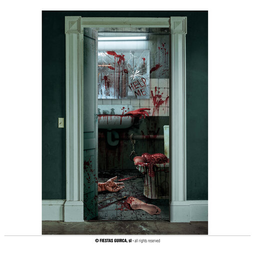 Bloody Deur Banner Ledematen 80x180cm